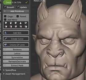 三维模型雕刻建模Blender插件 SpeedSculpt V0.2.9+使用教程